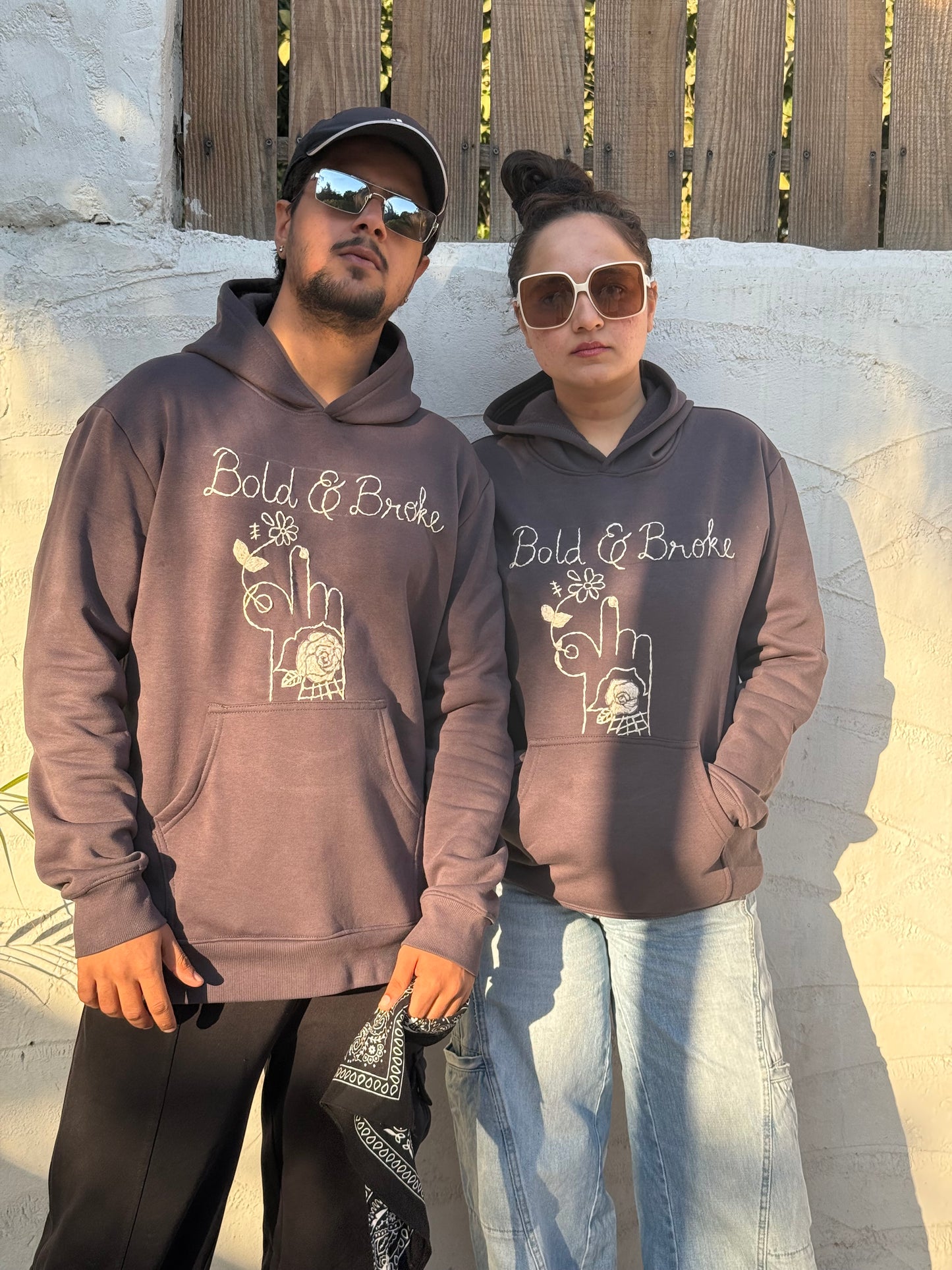 Charcoal Grey Hand Embroidered Hoodie