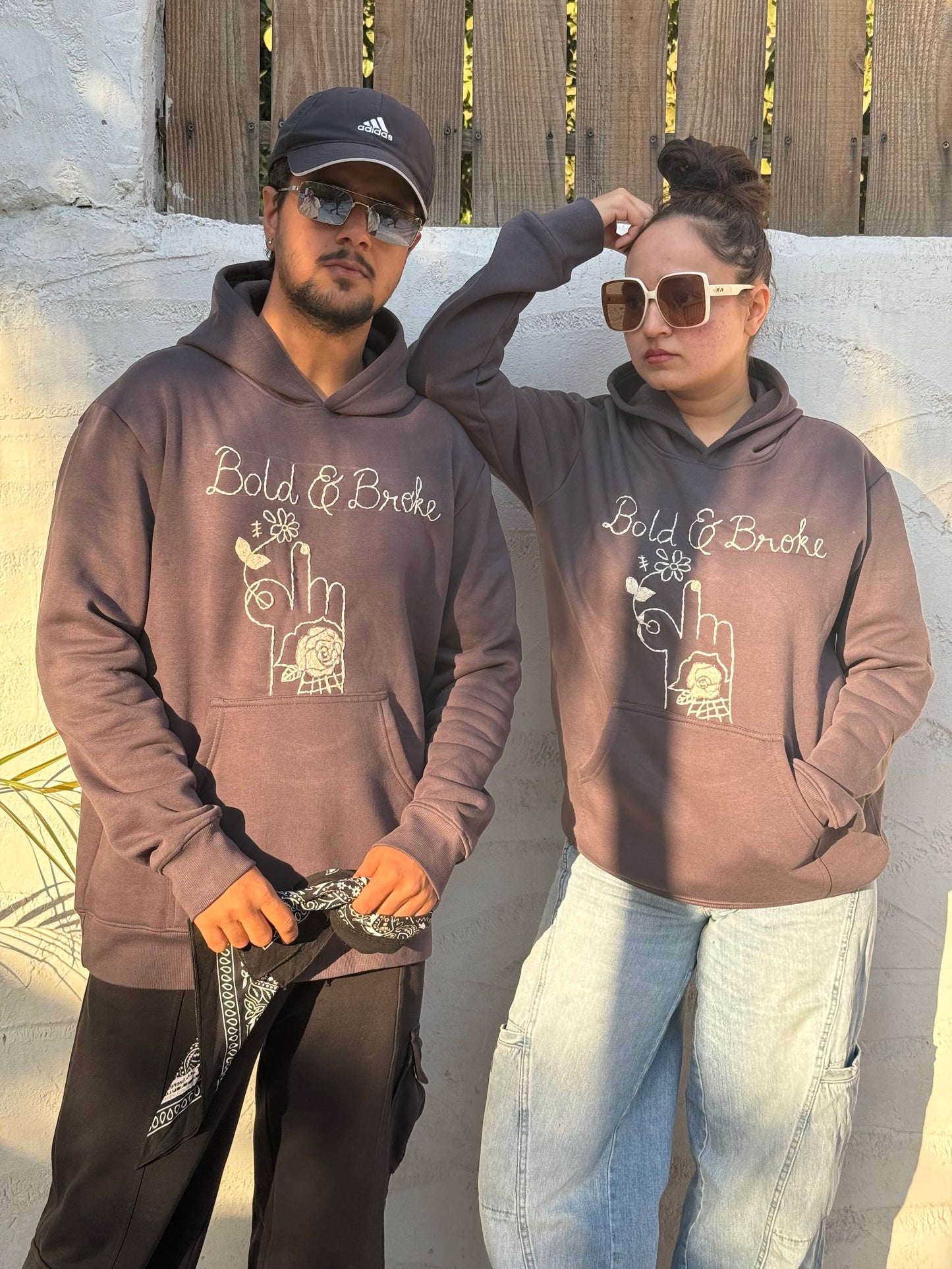 Charcoal Grey Hand Embroidered Hoodie