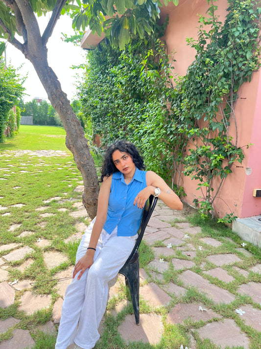 Sapphire Berry Corset Shirt