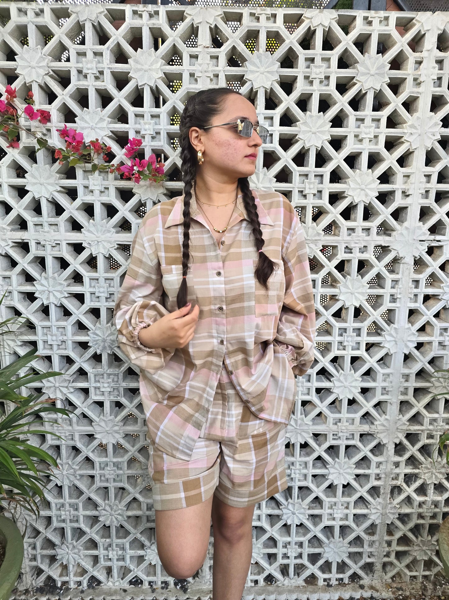 Peachy Plaid Shirt
