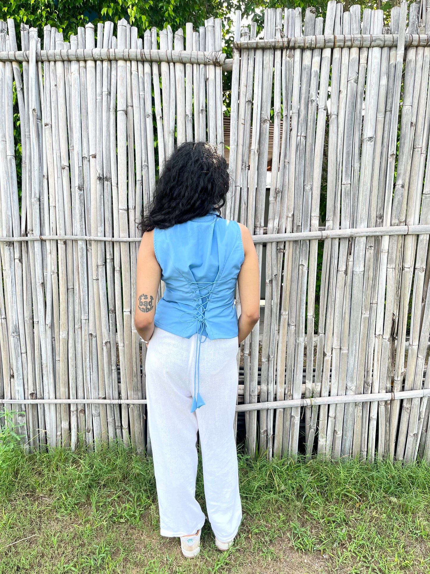 Sapphire Berry Corset Shirt